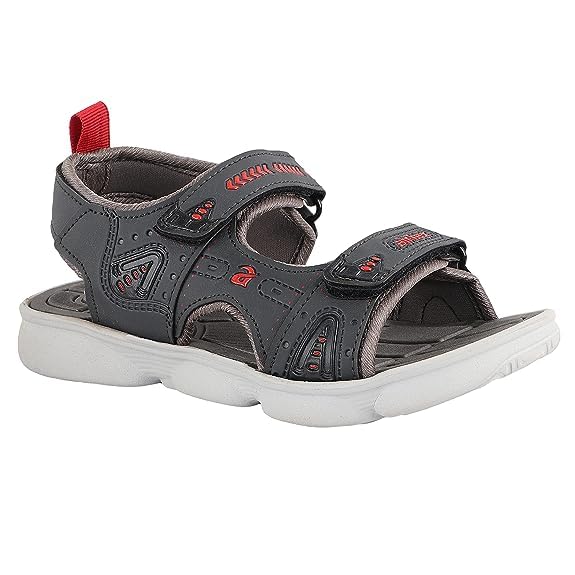 Image of AIRFAX Men's Casual|Indoor /Outdoor| Lightweight & Comfortable | Fashionable & Regular Use | with Eva Sole Valcro Sports Sandals-Brown(FUTURECRAFT1)