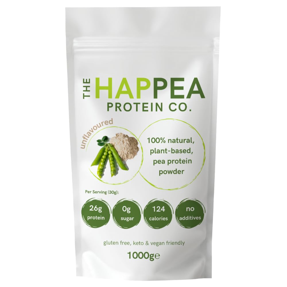 1 kg Hochwertiges Vegan Erbsenprotein Pulver - 85% Protein - Veganes Proteinpulver, Geschmacksneutral, Ohne Zucker, Ideal für Muskelaufbau & Diät, Hoch Löslich, 100% GVO-frei