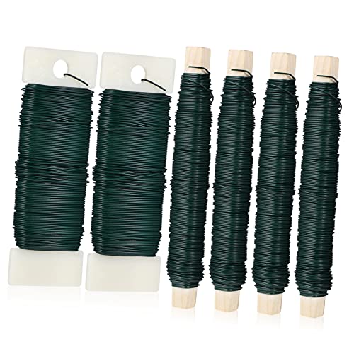 Homoyoyo 6 Pack Flower Binding Wires Malleable Plant Wires for Craft Decorative Thin Iron Strings Roll