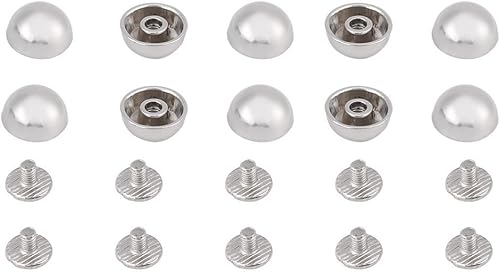Miniatura 4 de ViaGasaFamido 20 clavos y tachuelas de cúpula, tipo hongo con cabeza de clavo, remaches para cinturones de cuero, manualidades, bolsas, accesorios