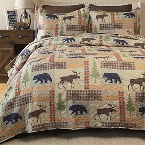 Carstens inc rustic cabin country bedding set microfiber quilt rustic lake country fullqueen  urban country home decor