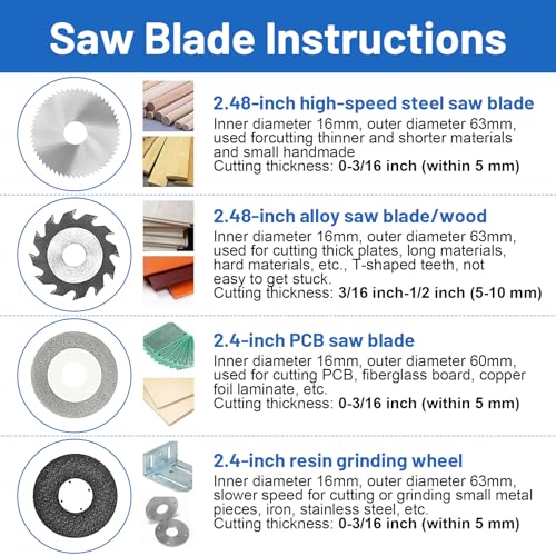 Mini scie circulaire de table 96W pour réussir vos découpes de précision - 7