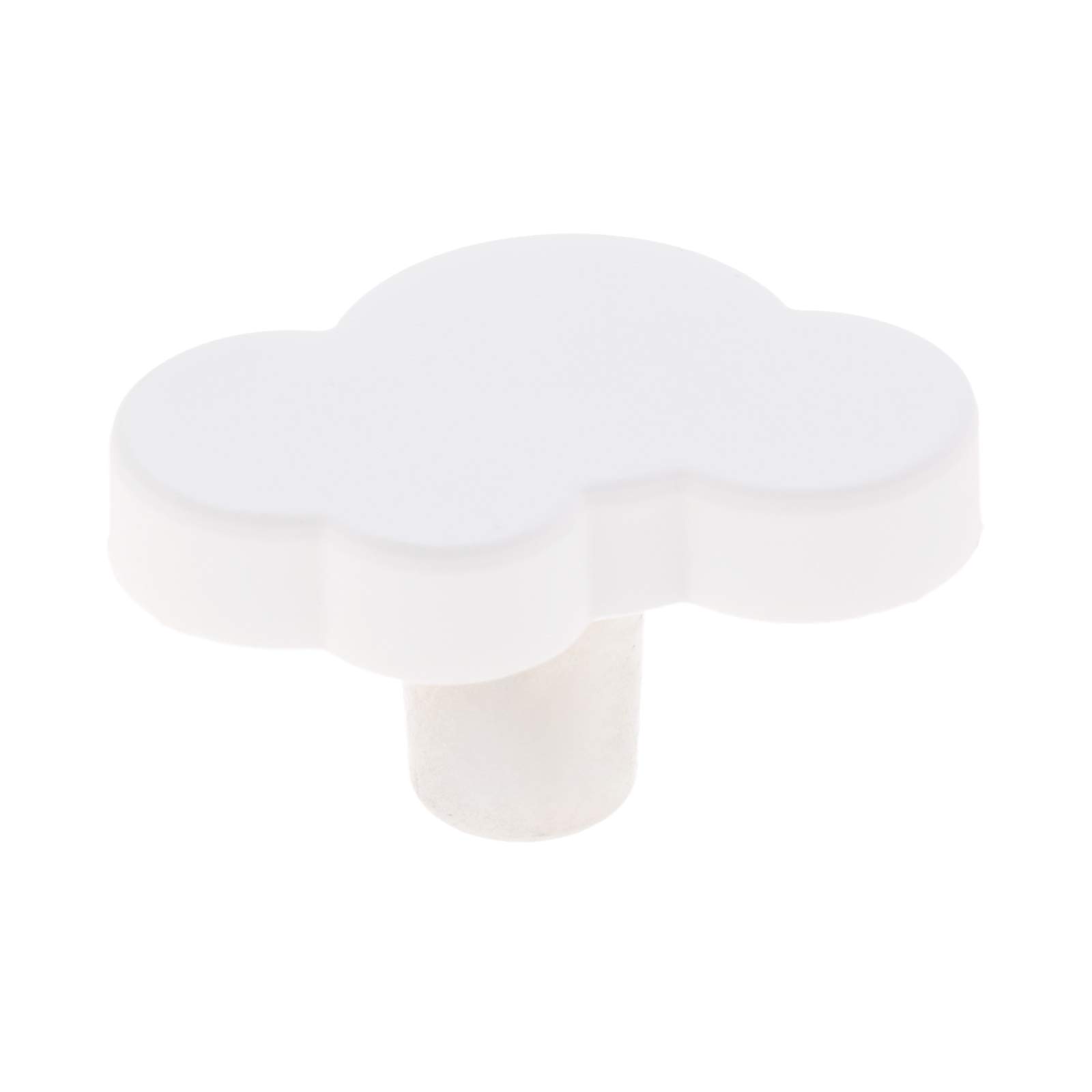 MgoodooCloud Cartoon Kids Room Knob, 4.5cm Cute White Dresser Handles Soft Rubber Decor Pull for Door Wardrobe Toy Organizer Box Bookcase Bedroom Single Hole