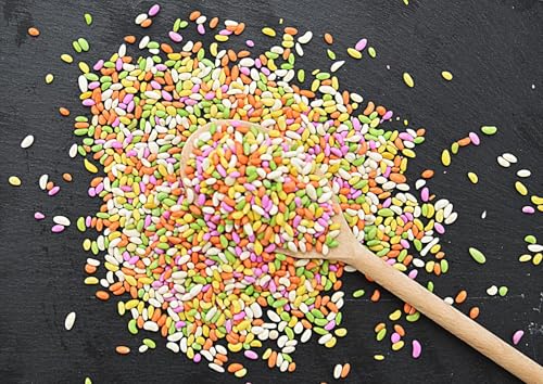 Image of FreshoCartz Sugar Coated Colourful Saunf 800gm - Multicolour Sweet Fennel Seeds for Cake Decoration & Mouth Freshener | Premium Candy Coated Saunf for Desserts, After-Meal Serving & Festive Gifting | Jar Pack