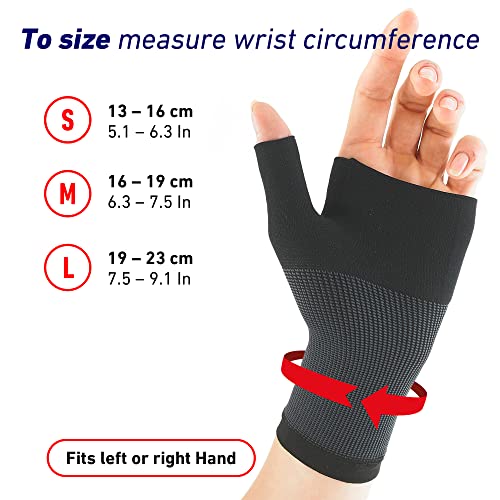 Wrist and Thumb Support for Arthritis - L - Black