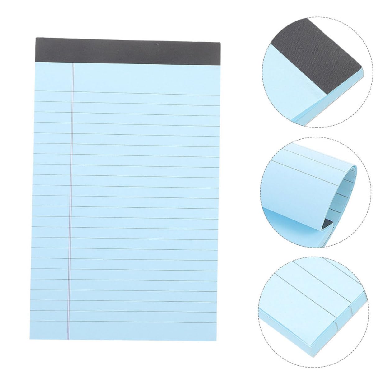 4 Stück-pack Abreißbarer Notizblock im Legal Format mit Linierten Seiten Papiermaterial Praktischer Notizblock für Schule und Zuhause in Blau