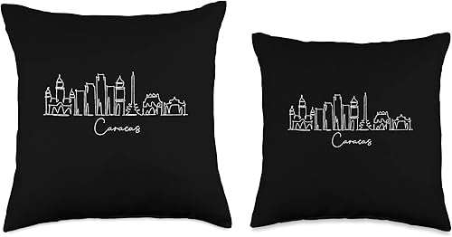 Miniatura 3 de Home town Venezuela Caracas City Skyline Almohada de 18 x 18 pulgadas multicolor