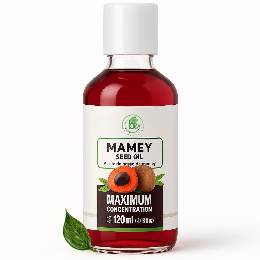 Mamey Aceite(Mamey Seed Oil) – 120 ml – All-Natural Hair & Skin Moisturizing Oil – Softens, Hydrates & Enhances Healthy-Looking Appearance – Cold-Pressed, Premium Quality – By BexpertsUSA