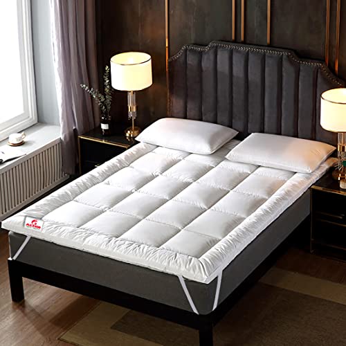 Image of ACHIR 500 GSM Super Soft Polyester Microfiber Mattress Topper /Padding for Soft and Comfortable Sleep - White, (Small Size, 36 inchX72 inchInch, 3Ft x 6Ft)