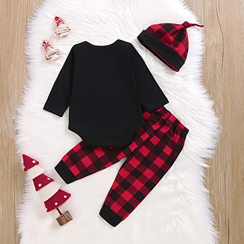 Borlai 3-24M Kerstoutfits Voor Babyjongens Romper Met Lange Mouwen Hoofdband 3 Stuks - Afbeelding 4