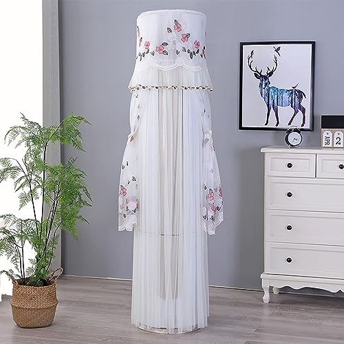 MOTGUV Home Zylindrischer Schrank Kreisförmige Klimaanlagenhülse Elegante und einfache atmosphärische Klimaanlage Staubschutzhülle hebt Sich beim Einschalten Nicht ab (175 * 40 cm), Style 3