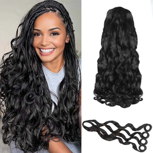 French Curl Braiding Hair pré-étiré pour tresses au crochet sans noeuds