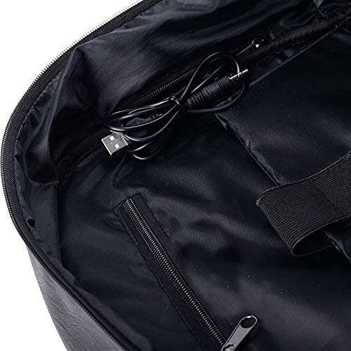 Laxnako Mochila feminina masculina de couro sintético à prova d'água para laptop de poliuretano par