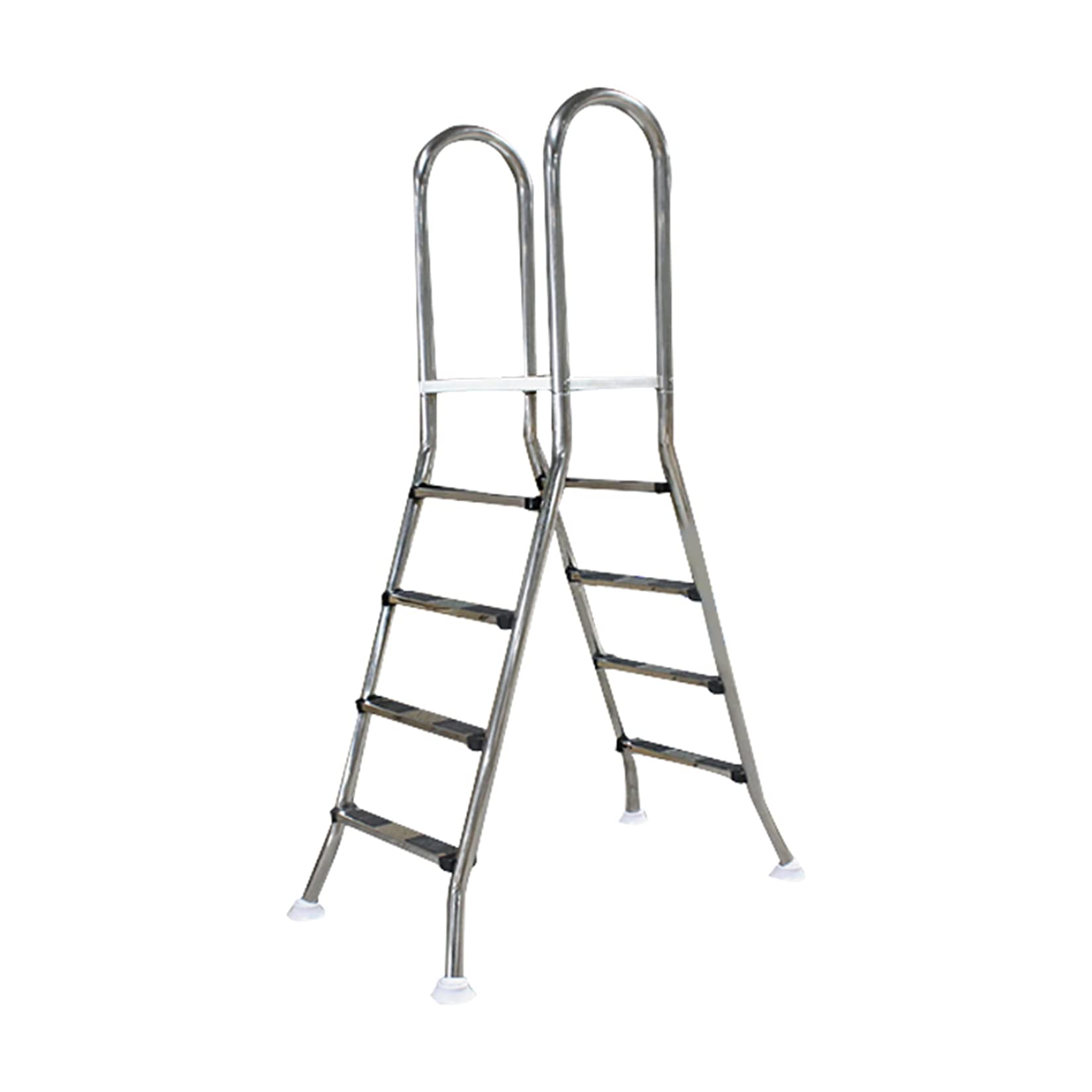 Las escaleras de la piscina de acero inoxidable 304, 59 "de alta escalera de la piscina por encima del suelo, Adecuado para piscinas de hasta Max Cargar Capacidad 500 lb