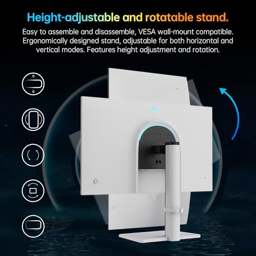 undefined KTC Monitor 27-inch White Gaming Monitor WQHD (2560x1440) Fast IPS, 300Hz (Supports 320Hz via Overclocking) 1ms 144% sRGB High Brightness 450cd/㎡, Low Blue Light, Flicker-Free, 2 x HDMI, 1 x DP H27E6 の商品画像 4