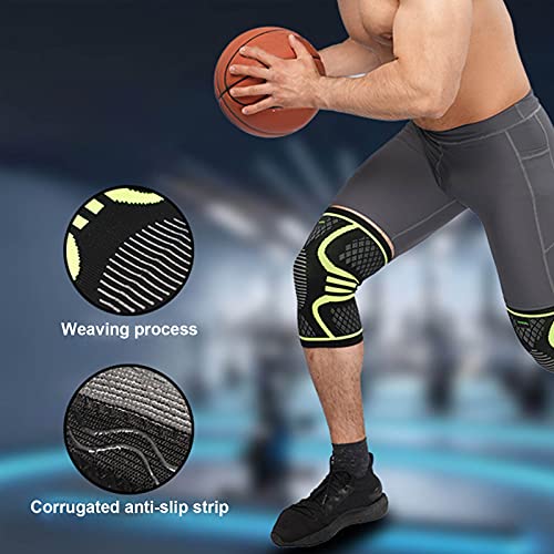 Image of Elastic Knee Pads, Knee Brace Soft Handfeel for Mountaineering for Fitness (L)