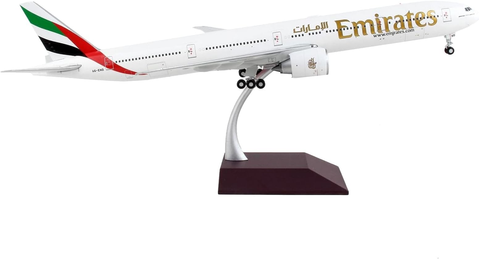 GeminiJets G2UAE1079 Emirates Boeing 777-300ER A6-END; Scale 1:200, White
