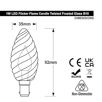 Edison Flicker Led Candle Light Flame Bulb E14 E27... FF6