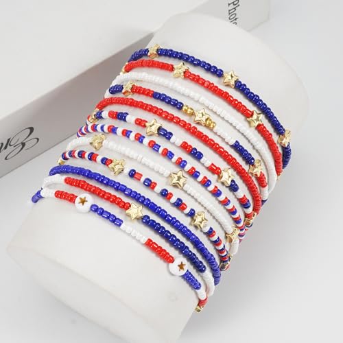 Mardi Gras Stackable Beaded Bracelets for Women Carnival Bracelet Jewelry3