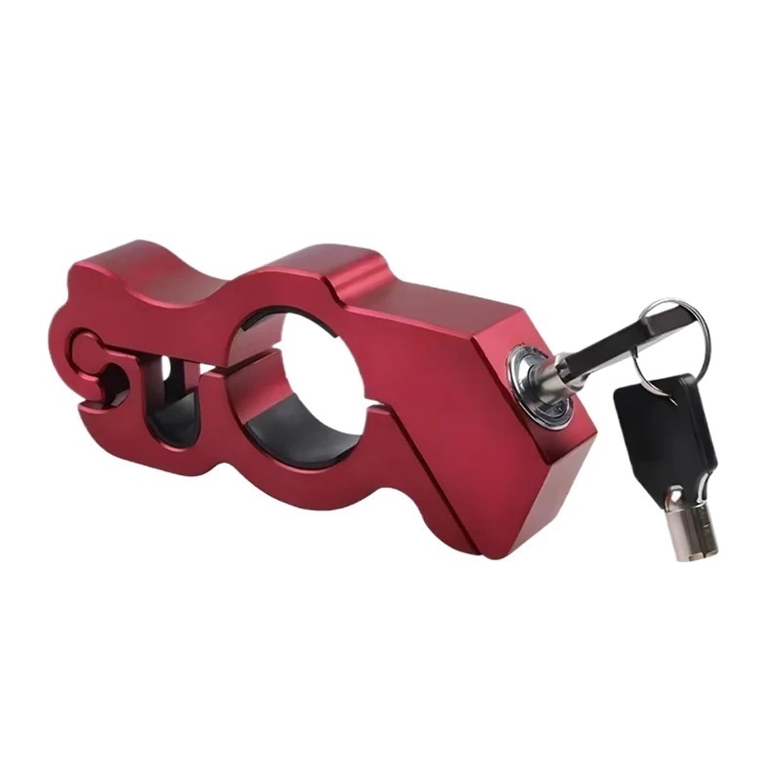 Motorcycle Handlebar Lock Motorcycle Handlebar Lock Handlebar Brake Handle Solid Lock Imitating Steal Lock Motorbike Lock Security(Red)
