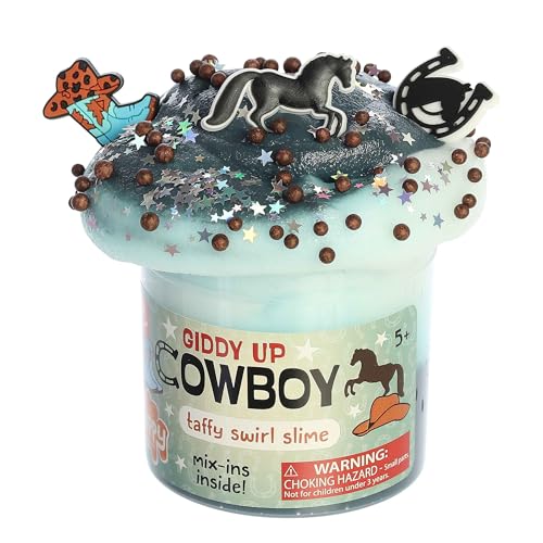 Aurora® Toys Gooey Poppy Slime Co.™ Giddy Up Cowboy Slime Toy - Sensory Play for Fun Playdates - for Kids 5+ Years, Adults, and Parents - Blue 11.3 oz