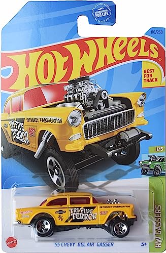 Hot Wheels '55 Chevy Bel Air Gasser 1:5 Amarillo miniatura 1
