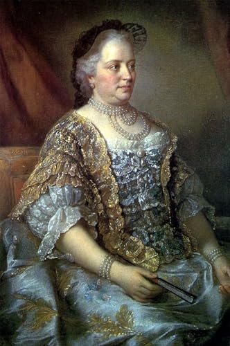 Pintura murales lienzo María Teresa de Austria 60x90cm para decoración elegante de salón y hogar