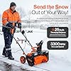 SuperHandy Electric Snow Blower – 120V Corded, 23 in. Clearing Width, 12 in. Depth, 3300 RPM Motor, 25 ft. Throwing Distance, Lightweight Walk-Behind Design for Snow Removal