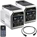 Produktbild revolt Solar-Generator 220v: 2er-Set Powerstation & Solar-Generator mit insgesamt 2.560 Wh, 2.400 W (Notstrom Akkus 220v)