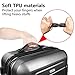 SHOWKOO Luggage Sets Expandable PC+ABS Durable Suitcase Double Wheels TSA Lock Gray