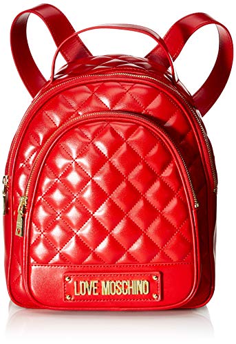 Love Moschino: Borsa Quilted Nappa Pu  Bolsos mochila Mujer  Rojo  Rosso   29x30x12 cm