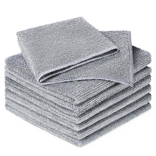 Domicubes 7 Piezas Paños de Cocina, 20 x 20 cm Toalla de Té Paños de Microfibra Tejido Plano y Tipo Gofre Trapo Cocina Bayetas Microfibra Lavable Sin Pelusas Reutilizable y de Secado rápido