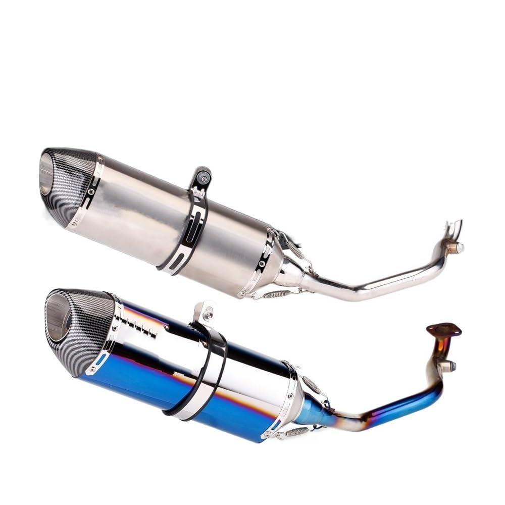 Silencieux D'échappement En Aluminium Bleu De 28 Mm Avec Pince Pour Moto 50 Cc, 70 Cc, 90 Cc