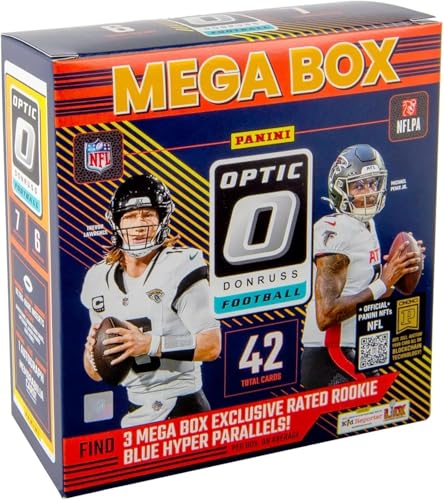 2024 Donruss Optic Football Mega Box - 42 Football Cards Per Box