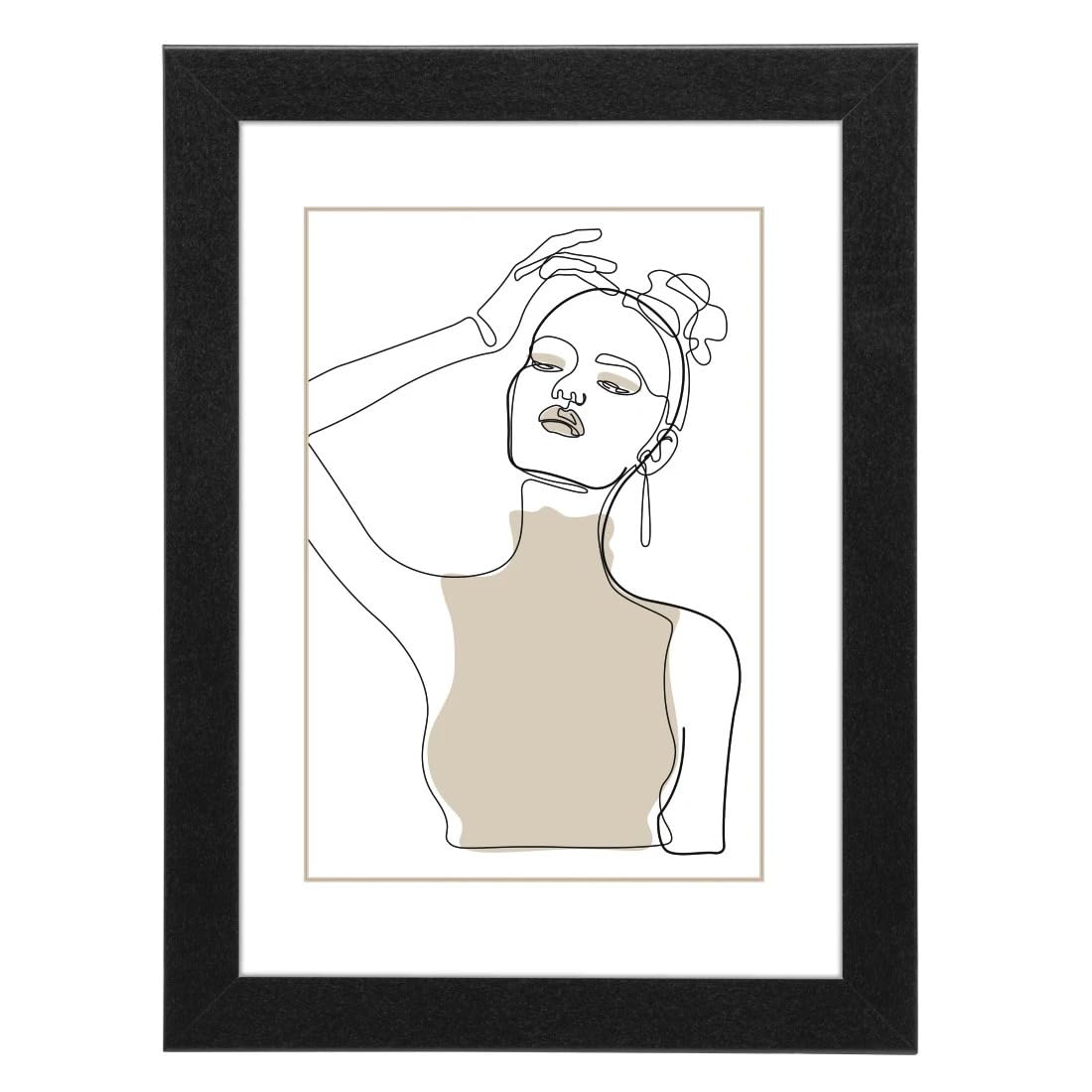 Cadre photo en bois Hama Copenhague noir 20x30 cm avec passe-partout