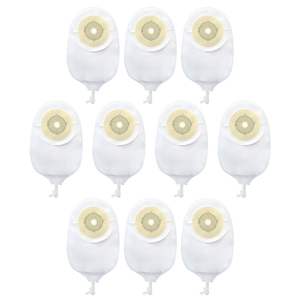 Urostomy Bags Piece Urostomy Bag Drainable Pouches with Measure Card,Cut-to-Fit Drainable Stoma Pouch Ostomy Bags For Il