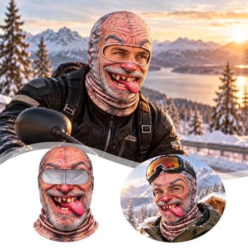 Old Man Funny Halloween Face Mask Full Face Dress-Up Balaclava Ski Mask - image 6
