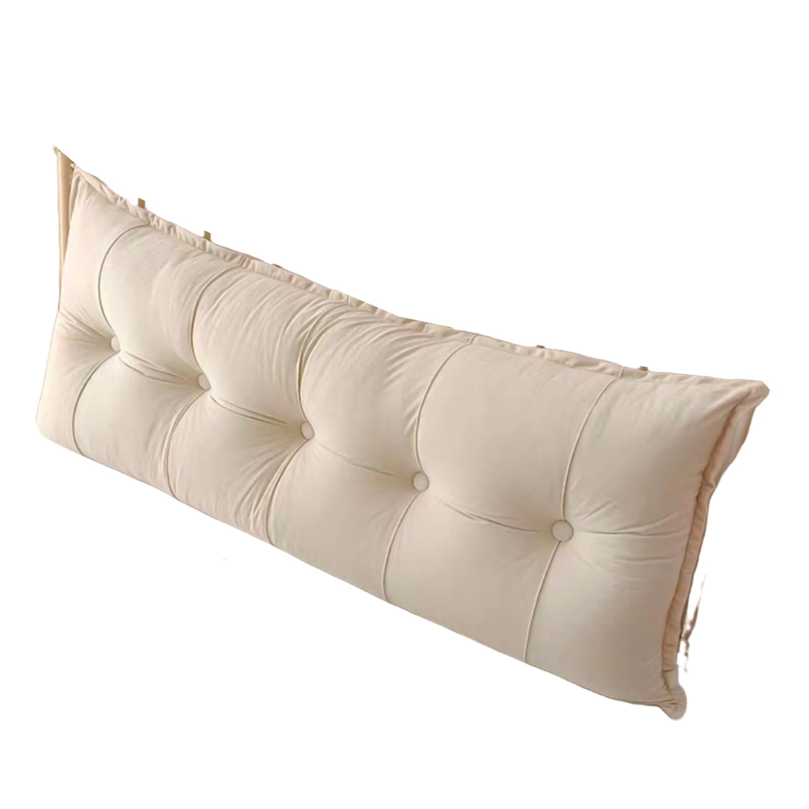 KKXXYQFC Grande Cuscino da Lettura con Fodera Sfoderabile Cuscino Triangolare per Schienale per Supporto Lombare Cuscino per Testiera a Cuneo per Divano Camera da Letto Beige 80x50x15 cm