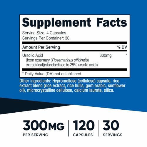Nutricost Ursolic Acid 300mg Capsules