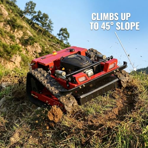 Image of Infront Remote Control Lawn Mower, 20 Inch Cutting Width, Adjustable Height 0.79-5.9 Inches, Track Design,All-Terrain for Steep Slopes Tall Grass Large Lawns