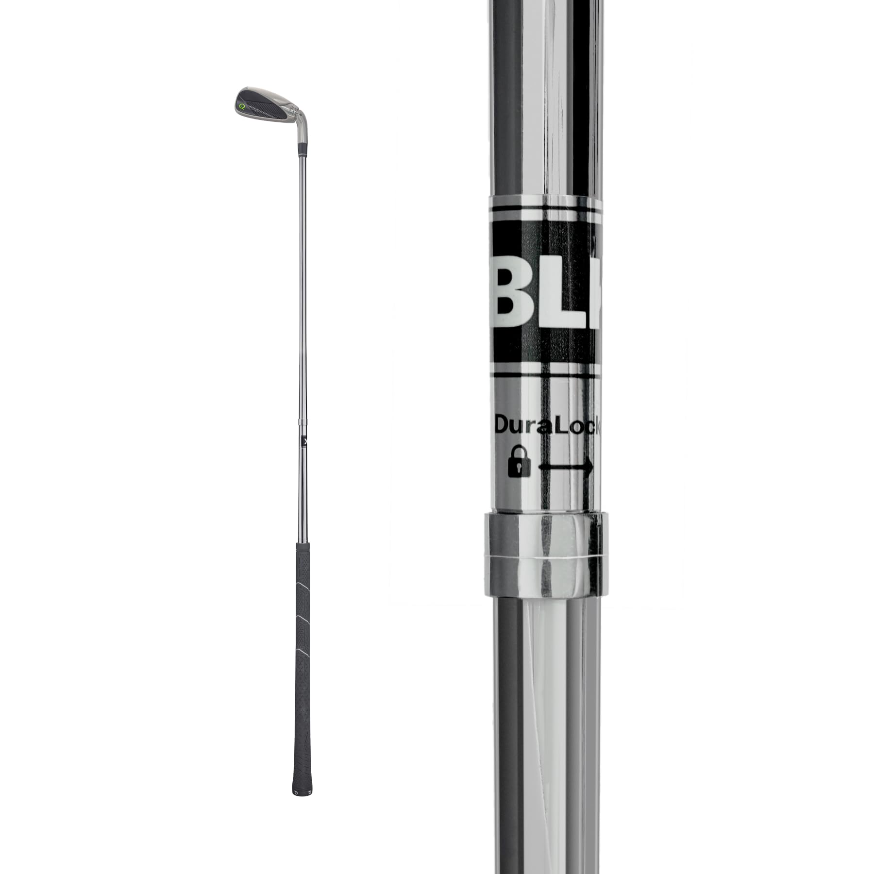 Q Gen 2 verstellbarer Golfschläger (Stahlschaft) – langlebiger 2-teiliger Reiseschaft – 8 Einstellungen von 4° Putter bis 60° Lob Wedge – Herren & Damen