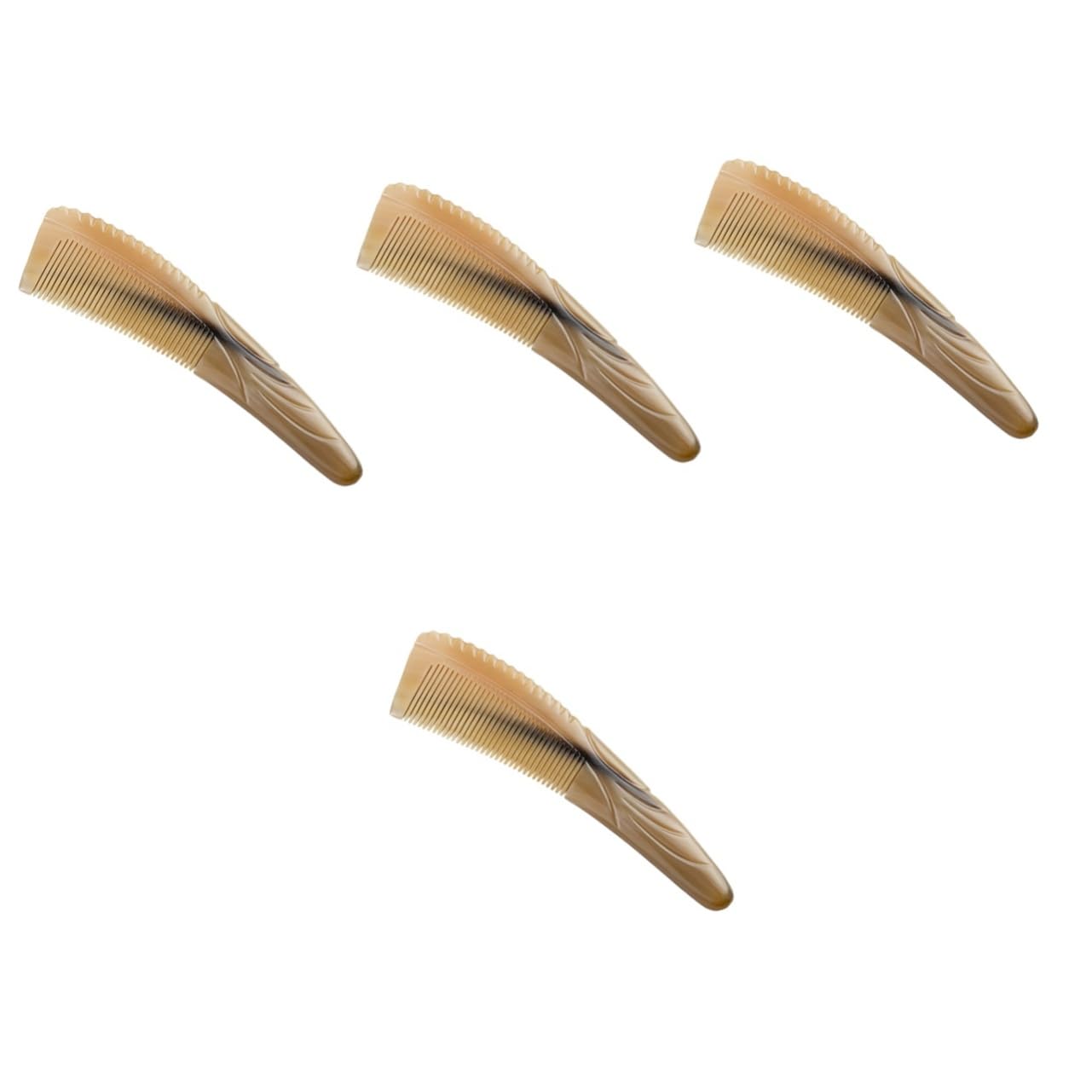 Healeved 4pezzi Pettine Massaggiante Corno Di Bue Per Uomini e Donne Pettine Districante Antistatico Design Elegante e Confortevole Per Amici e Famiglia