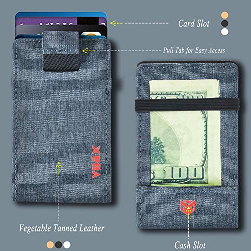 RFID Minimalist Slim Wallet for Men and Women, Holds Up to 12 Cards, Cash, Key Thin and Lightweight Credit Card Holder Grey Waterproof Microfiber3