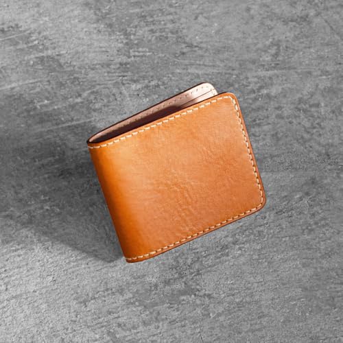 [品切れの場合、納期3ヶ月程][全5色]栃木レザー の二つ折り 財布 コンパクト シュリンクタイプ ソフトな手触り ハーフウォレット/Half wallet 02/キャメル/minca 156[雑貨 ファッション 人気]