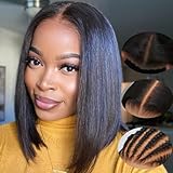Julia Hair Bye Bye Knots Wig Wear and Go Glueless BOB Wig 7x5 HD Lace Front Wigs Pre plucked Pre Cut Hairline Human Hair Pre Bleached Invisible Knots Frontal Wig 180% Density 14 Inch