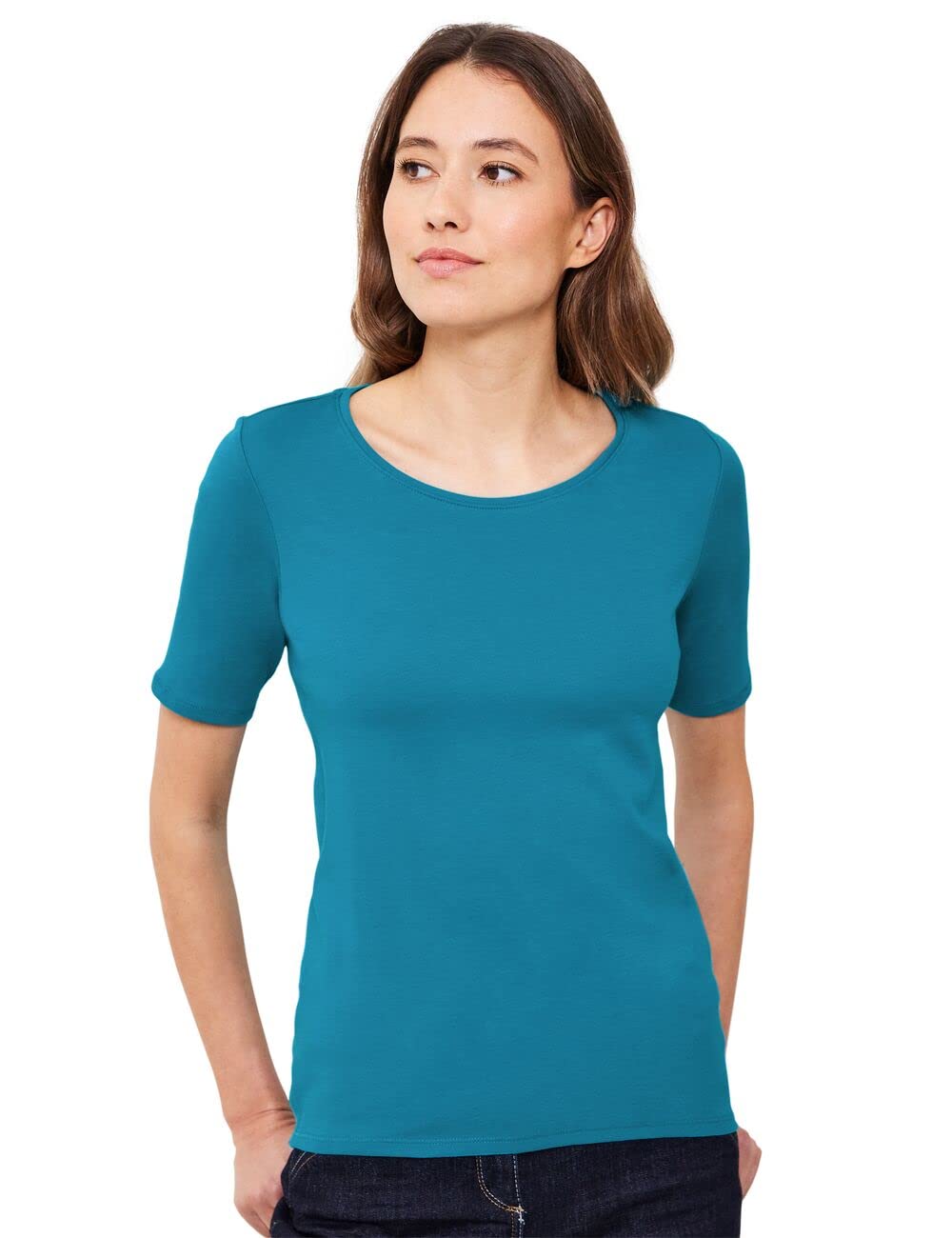 Cecil Women's B317515 03 T-Shirt, Universal Blue, M