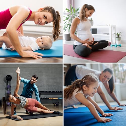 ALPIDEX Yogamatte Extra Dick 1,5 cm Gymnastikmatte 3 Größen E-Book rutschfest Phthalatfrei Fitness Matte Turnen Pilates Sport Physio HIIT Yoga Trainingsmatte Isomatte, Anthracite, 190 x 80 x 1.5 cm