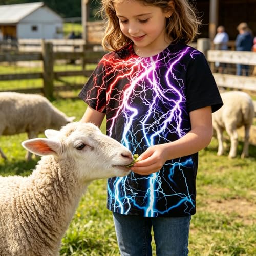Image of Hgvoetty Boys Girls Graphic T-Shirts Kid 3D Casual Tops Tees for 6-16 Years