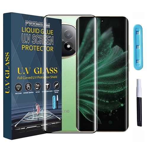 Image of SPAZY CASE Realme P2 Pro 5G Ultra Premium Adavnced Glue UV Curved Tempered Glass | HD clarity Full Edge Protection With Installation Kit for Realme P2 Pro 5G