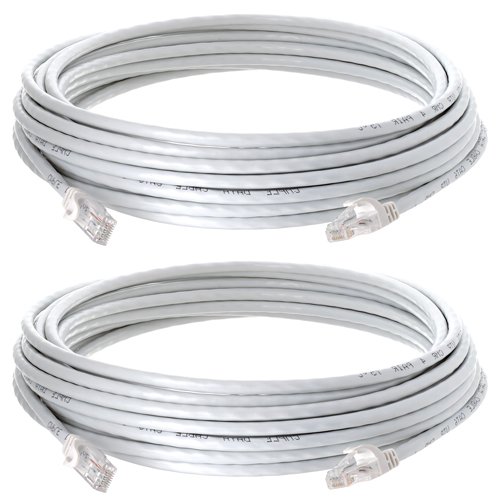 Cable Ethernet Cat6 - 25 ft Blanco - Latiguillo HDMI (2 Pack) miniatura 1